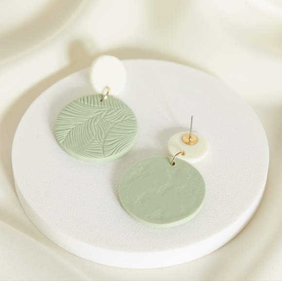 Sage Foliage Earrings - Only 3 left! - Picture 5 of 8